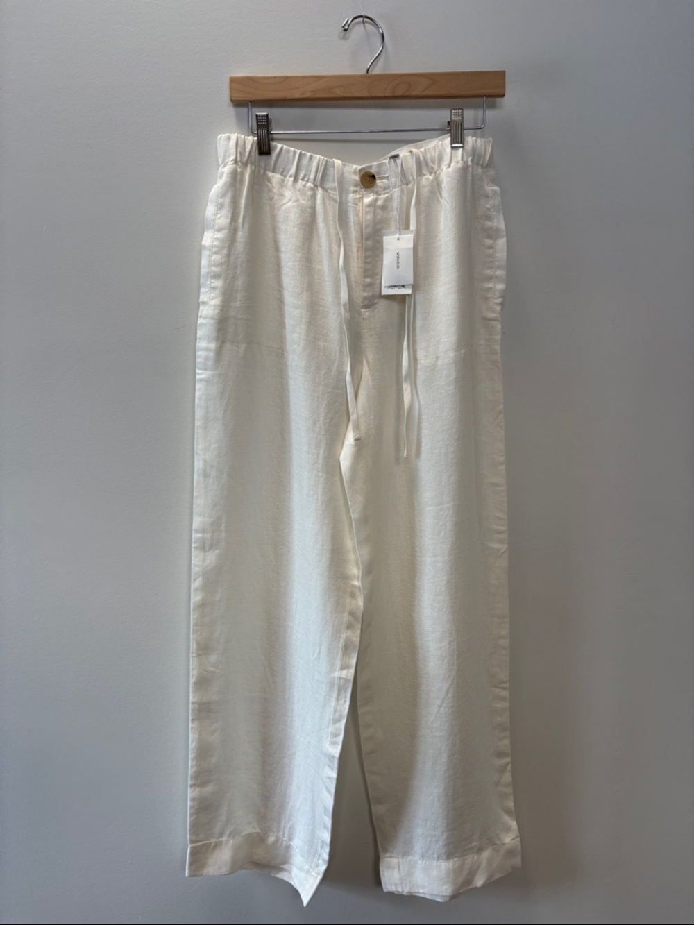 Vince Cream Wide-Leg Flare Pants